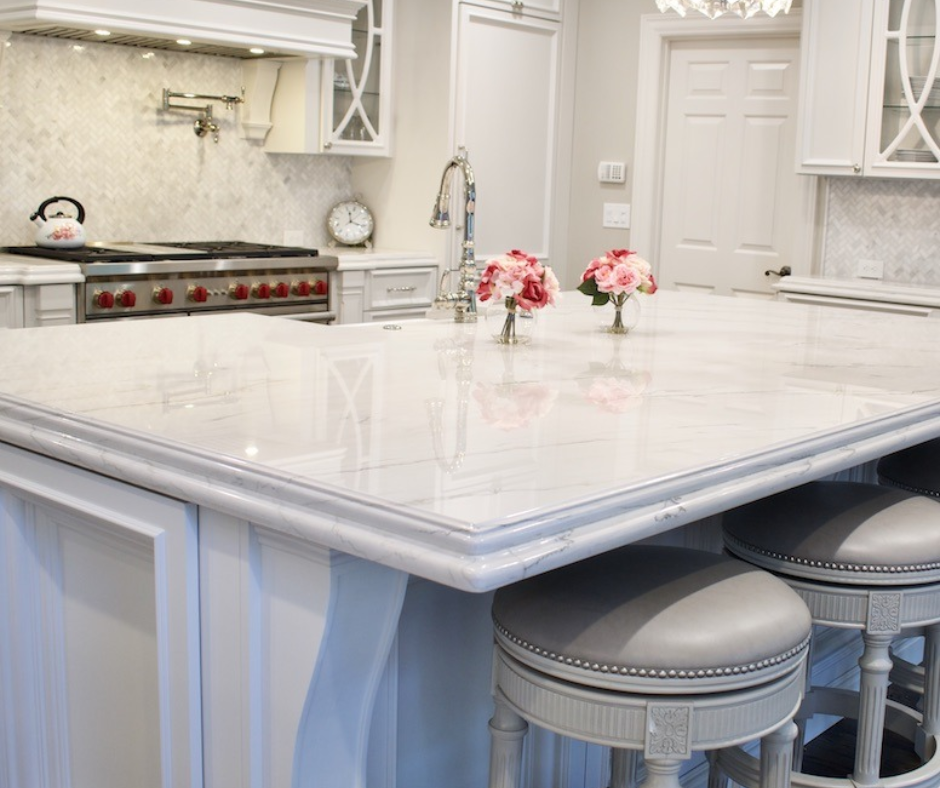 kitchen view with Natural Quartzite